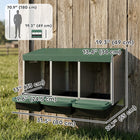 PawHut 3-Compartment Metal Nesting Boxes for Chicken-Smooth metal surface allows for quick hosing down, ensuring easy cleaning

