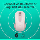 Logitech Signature M650 Wireless Mouse - Rose-Customizable side buttons: Customize the side buttons on the computer mouse with Logitech Options+, available on Windows and macOS, to your favorite shortcuts - like back/forward or copy/paste