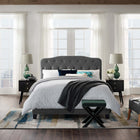 Modway Amelia Performance Velvet Full Bed - Grey-Performance Velvet Upholstery