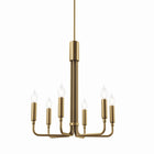 Modway Rekindle 6-Light Chandelier - Satin Brass-Height-Adjustable