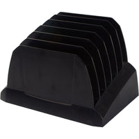 Storex Desk Sorter - Black-Impact-resistant plastic withstands rigors of everyday use
