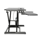 TygerClaw Sit and Stand Desktop Workstation (TYDS14018)-Space-saving design and large surface for placing more devices