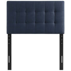 Modway Lily Upholstered Fabric Twin Headboard - Navy-Fiberboard and plywood frame