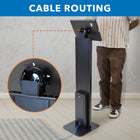 Mount-It! MI-3880B_G10 Anti-Theft Tablet Kiosk for iPad, iPad Air, iPad Pro-This heavy-duty tablet floor stand is made from durable, high-strength steel