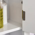 HOMCOM Bathroom Wall Cabinet with Adjustable Shelf and 2 Doors for Hallway - White-Easy to clean up surface