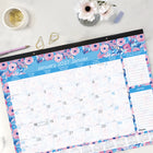 Blueline 2027 12-Month Colourful Monthly Desk Pad Calendar - 22" x 17" - Floral - Bilingual-Sheets bound at the top, perforated for easy tear-off