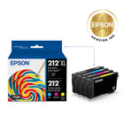 Epson T212 Ink Cartridge Combo Pack - High Capacity Black/Standard Capacity Colour CMY-Brilliant prints on both plain and glossy paper