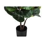 Monarch Specialties 49" Artificial Indoor Fiddle Tree - Floor - Black Pot-No assembly required: product dimensions: 25 in. L x 17 in. W x 49 in. H