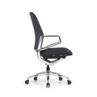 DecentLiving Standard Height-Back Office Chair - Black-German-engineered Bock seating mechanism