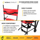 Mobile StairLift EZ Evacuation Chair - Black-Folds compactly for storage in closets or vehicle trunks