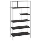 Hudson&Canal Winslow 72"H Bookcase - Blackened Bronze-A modern contemporary design for your office, den, living room, and more