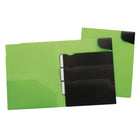 Oxford Divide It Up Twisted Twin Pocket Folder Poly, Assorted-Side-opening pocket design gives you easy access to materials