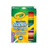 Crayola Washable Super Tips Markers, 20 Count-Features 20 Crayola Super Tips Washable Markers in Crayola colours