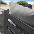 Modway Tahoe Outdoor Powder-Coated Aluminum Swivel Armchair - Grey-Weather-Resistant Fabric