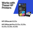 HP 923 Ink Cartridge - Standard Yield - Black, Cyan, Magenta, and Yellow - 4 Pack-Page Yield: Approximately 500 pages black, 400 pages per colour