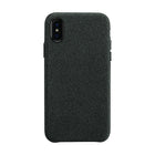 Gry Mattr Fabric Wrap Case for iPhone X, XS - Charcoal-Soft Fabric