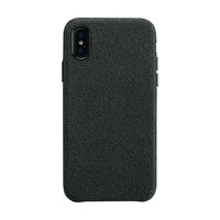 Gry Mattr Fabric Wrap Case for iPhone X, XS - Charcoal-Soft Fabric