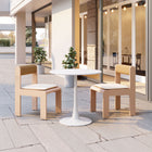 Zuo Island Dining Chair - White - Set of 2-Dimensions: 22.8" L x 19.7" W x 31.9" H