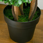 HOMCOM 3.6' Three Ball Boxwood Topiary for Indoor Outdoor - Green-Colour: Green, Black 