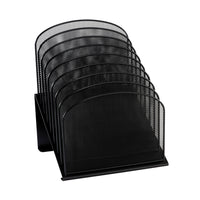 Safco Onyx Organizer with 8 Stated Sections - Black-Letter size organizer