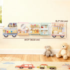 Qaba Truck Activity Wall Busy Board with 5 Activities - Multicoloured-Montessori-inspired design develops fine motor skills, logic, and creative problem-solving 