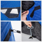 Outsunny 4 Person Ice Fishing Shelter - Pop-Up Ice Fishing Tent - Blue-Built for 3-4 People

