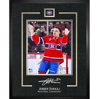 Arber Xhekaj Canadiens Replica Signature Frame - Framed Print - 16" x 20"-Premium virtual frames