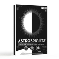 Astrobrights 65lb Cover Paper - 8.5" W x 11" H - Black White 2-Colour - 100 Sheets (91647)-Basis Weight: 65 lb./176 gsm