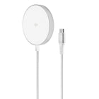 LOGiiX Piston Connect Qi2 Charging Puck - White-Fast magnetic wireless charger powered by official Qi2 technology