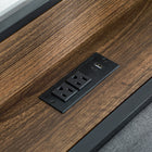 HOMCOM Full Size Bed Frame with Storage Headboard and Charging - Walnut-12 steel slats and 5 legs enhance stability and durability