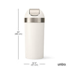 Umbra Venti Trash Can with Swing Top Lid - Sand - 16-Gallon (62 L)-6