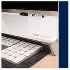 Quartet Magnetic Dry-Erase Desktop Computer Pad - 21" x 7 3/4" - White Surface-ACCESSORIES INCLUDED: Comes with 1 felt keyboard pad, 1 dry-erase marker, and 1 microfiber towel for easy erasing.