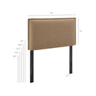Modway Camille Upholstered Linen Blend Twin Size Headboard - Almond-Removable Slipcover
