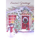 Mill Brook Studio Christmas Greeting Cards/Envelopes - 5-3/8" x 7-3/4" - Season's Greetings: Snowy House - 18 Pack-Card shop quality greeting cards
