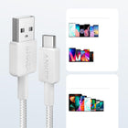 Anker 322 USB-A to USB-C Cable - 3' Braided - White-It meets USB-IF’s strict safety standards to ensure that the product remains safe while charging