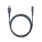 Basic Tech 6 foot Type-C Braided Cable - Charcoal-Includes organization strap