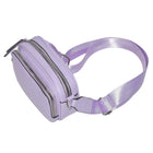Nicci Ladies Crossbody Bag with Front Zipper Pocket - Lilac-Outside front zipper pocket