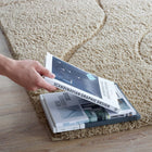Modway Jubilant Abound Abstract Swirl Shag Area Rug - 5 ft W x 8 ft L - Creame/Beige-Soft High Density Polypropylene