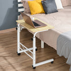 HOMCOM 23.5" Mobile Standing Desk with Adjustable Height - Natural Wood-Assembly required