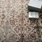Modway Success Kaede Distressed Vintage Floral Moroccan Trellis Area Rug - 5 ft W x 8 ft L - Multicolored-Protect Floors From Foot Traffic / Furniture
