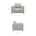 Modway Roscoe Fabric Armchair - Mist-Deep Seat Comfort with High Resiliency Foam