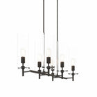 Modway Skylark 6-Light Chandelier - Clear/Black-Requires 6 E26 60W Light Bulbs