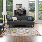 Modway Florita Distressed Southwestern Aztec Area Rug - 8 ft W x 10 ft L - Multicolored-Protect Floors From Traffic/Furniture