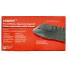Staples Tech Wireless Ergo Keyboard - Black -  French-USB Wireless Connectivity 