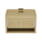 Manhattan Comfort Grace 28" Modern Nightstand 2-Piece Set - Natural Oak/Gold-30 Day Limited Manufacturer's Warranty