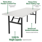Uncaged Ergonomics Heavy-Duty Aluminum Folding Table - Lightweight - Supports 3000lbs - 72"-Professional-grade tables that cut setup time while elevating presentation at banquets, weddings and hotels