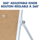 Quartet Double Sided Magnetic Dry Erase and Cork Board - 12” x 10” -WARRANTY: Limited 60-day warranty