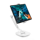 ShoppingAll Long Adjustable Tablet Stand - White-Sturdy aluminum metal base and arm