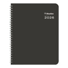 Blueline 2026 DuraGlobe 14-Month Monthly Planner with Bamboo Fibre Paper - 8-7/8" x 7-1/8" - Assorted Colours - Bilingual-One month on each spread, one ruled block per day