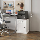 HOMCOM Side Table- White - Set of 2-Includes an anti-tipping kit, ensuring safety for families